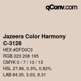 Farbcode: Jazeera Color Harmony - C-3128 | qconv.com