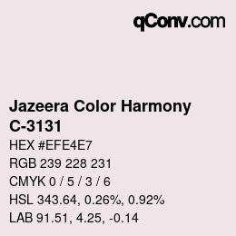 Code couleur: Jazeera Color Harmony - C-3131 | qconv.com