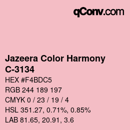 Farbcode: Jazeera Color Harmony - C-3134 | qconv.com