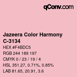 Color code: Jazeera Color Harmony - C-3134 | qconv.com