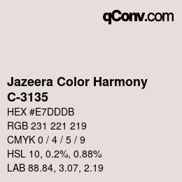 Farbcode: Jazeera Color Harmony - C-3135 | qconv.com