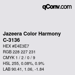 カラーコード: Jazeera Color Harmony - C-3136 | qconv.com