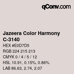 カラーコード: Jazeera Color Harmony - C-3140 | qconv.com