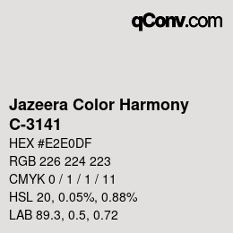 Farbcode: Jazeera Color Harmony - C-3141 | qconv.com