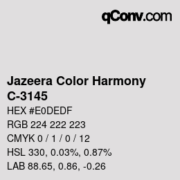 Farbcode: Jazeera Color Harmony - C-3145 | qconv.com