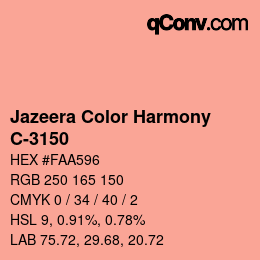Código de color: Jazeera Color Harmony - C-3150 | qconv.com