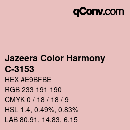 Code couleur: Jazeera Color Harmony - C-3153 | qconv.com