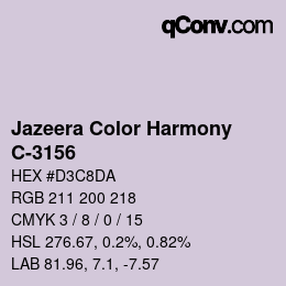 Farbcode: Jazeera Color Harmony - C-3156 | qconv.com