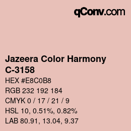 Farbcode: Jazeera Color Harmony - C-3158 | qconv.com