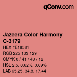 Color code: Jazeera Color Harmony - C-3179 | qconv.com