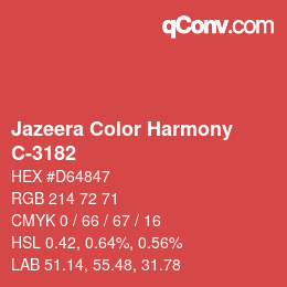 Color code: Jazeera Color Harmony - C-3182 | qconv.com
