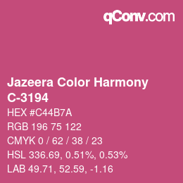 Farbcode: Jazeera Color Harmony - C-3194 | qconv.com