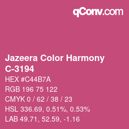 Color code: Jazeera Color Harmony - C-3194 | qconv.com