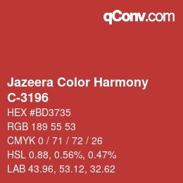 Color code: Jazeera Color Harmony - C-3196 | qconv.com