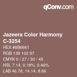 Farbcode: Jazeera Color Harmony - C-3254 | qconv.com