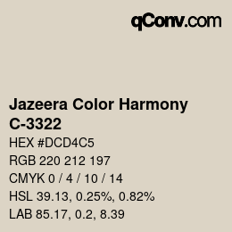 カラーコード: Jazeera Color Harmony - C-3322 | qconv.com