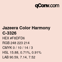 Código de color: Jazeera Color Harmony - C-3326 | qconv.com