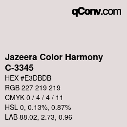 カラーコード: Jazeera Color Harmony - C-3345 | qconv.com