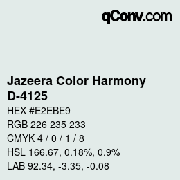 Código de color: Jazeera Color Harmony - D-4125 | qconv.com