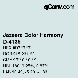 Code couleur: Jazeera Color Harmony - D-4135 | qconv.com