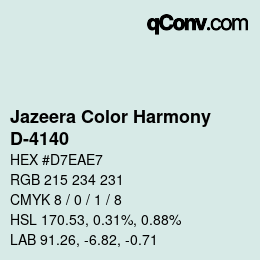 カラーコード: Jazeera Color Harmony - D-4140 | qconv.com