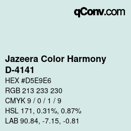 Código de color: Jazeera Color Harmony - D-4141 | qconv.com