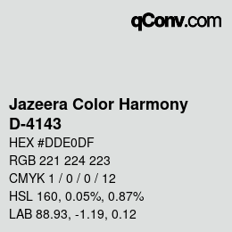 カラーコード: Jazeera Color Harmony - D-4143 | qconv.com