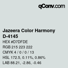 Farbcode: Jazeera Color Harmony - D-4145 | qconv.com