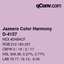 Farbcode: Jazeera Color Harmony - D-4157 | qconv.com