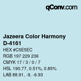 Code couleur: Jazeera Color Harmony - D-4161 | qconv.com