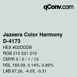 Código de color: Jazeera Color Harmony - D-4173 | qconv.com