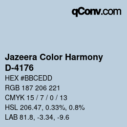 Farbcode: Jazeera Color Harmony - D-4176 | qconv.com