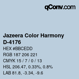 Farbcode: Jazeera Color Harmony - D-4176 | qconv.com