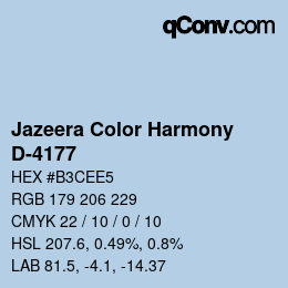 Color code: Jazeera Color Harmony - D-4177 | qconv.com