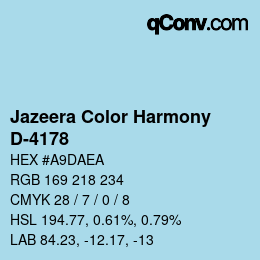 Farbcode: Jazeera Color Harmony - D-4178 | qconv.com