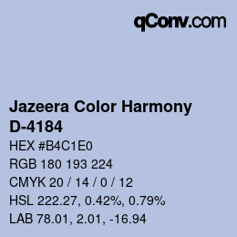 Color code: Jazeera Color Harmony - D-4184 | qconv.com