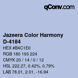 カラーコード: Jazeera Color Harmony - D-4184 | qconv.com