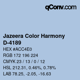 Farbcode: Jazeera Color Harmony - D-4189 | qconv.com