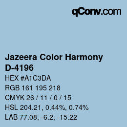 Farbcode: Jazeera Color Harmony - D-4196 | qconv.com