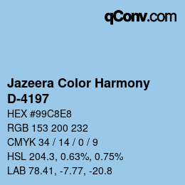 Código de color: Jazeera Color Harmony - D-4197 | qconv.com