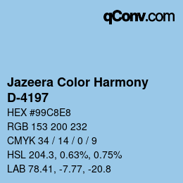 カラーコード: Jazeera Color Harmony - D-4197 | qconv.com
