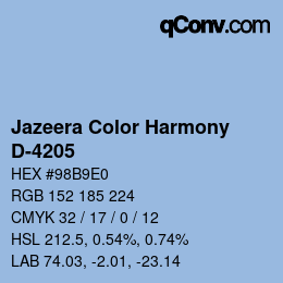 Color code: Jazeera Color Harmony - D-4205 | qconv.com