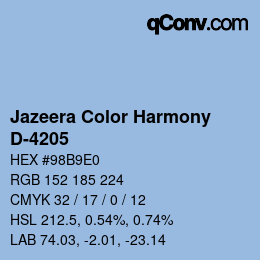 カラーコード: Jazeera Color Harmony - D-4205 | qconv.com