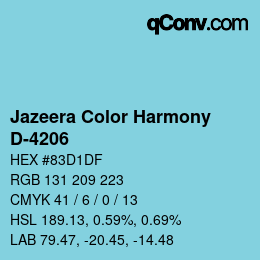 Color code: Jazeera Color Harmony - D-4206 | qconv.com