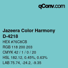 Color code: Jazeera Color Harmony - D-4218 | qconv.com