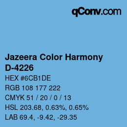 Color code: Jazeera Color Harmony - D-4226 | qconv.com