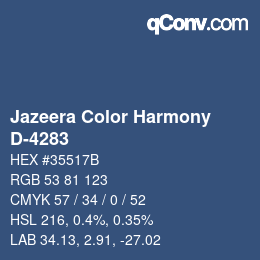 Color code: Jazeera Color Harmony - D-4283 | qconv.com