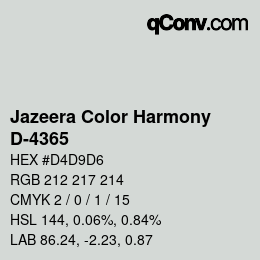 カラーコード: Jazeera Color Harmony - D-4365 | qconv.com