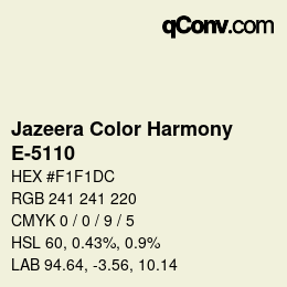 カラーコード: Jazeera Color Harmony - E-5110 | qconv.com