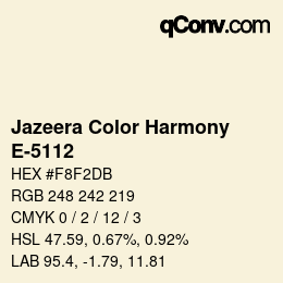 Código de color: Jazeera Color Harmony - E-5112 | qconv.com